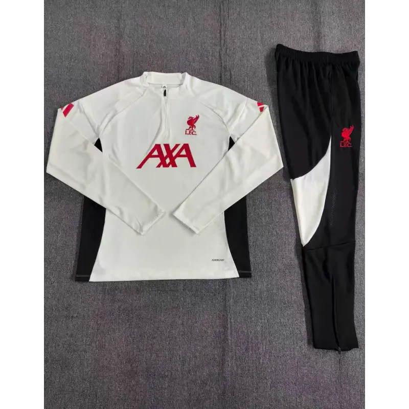 Sudadera De Entrenamiento Liverpool 2025/2026 Niño Kit Beige/Negro (EDICIÓN JUGADOR)