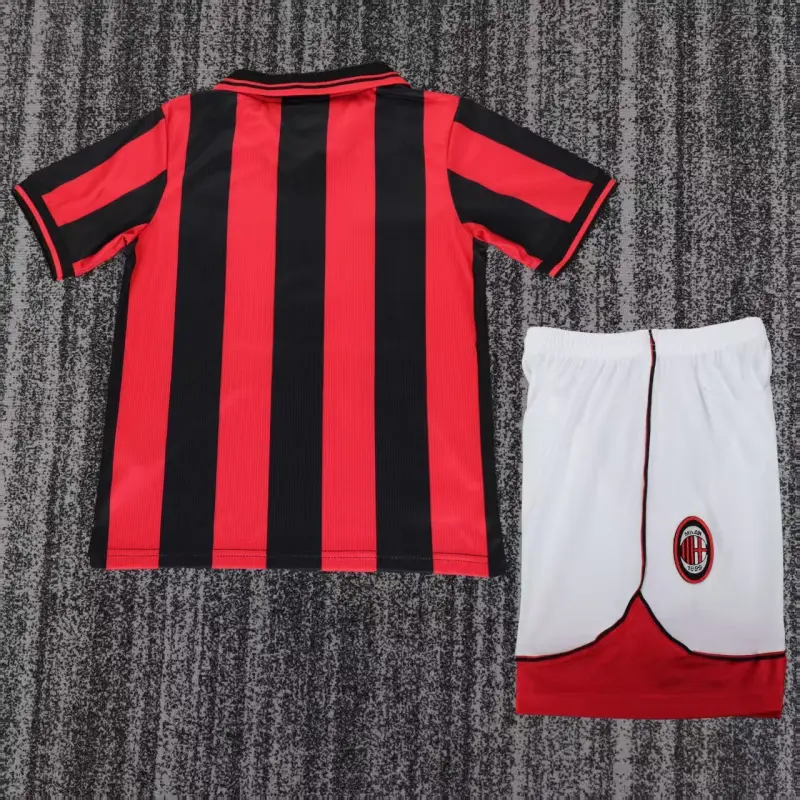 Camiseta AC Milan 1997/98 Home Retro Rojo/Negro Niño Kit