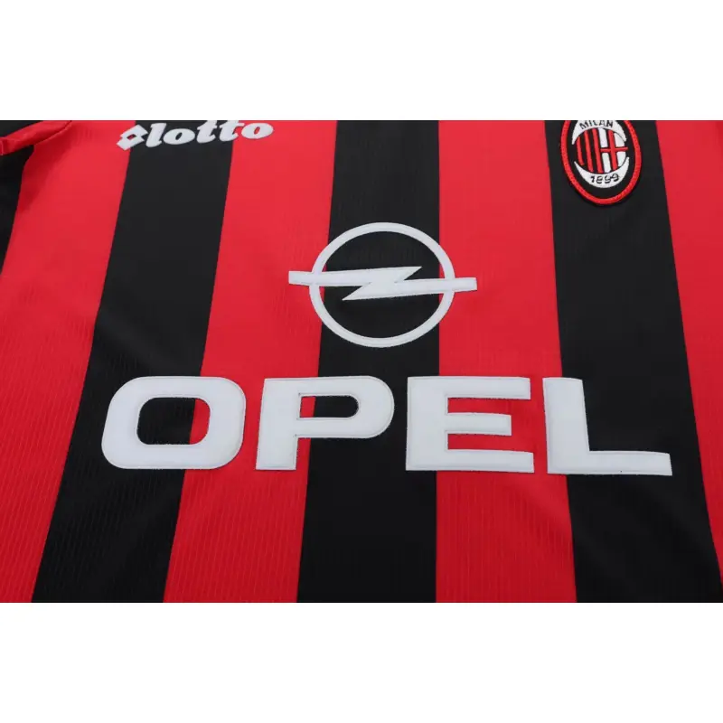 Camiseta AC Milan 1997/98 Home Retro Rojo/Negro Niño Kit