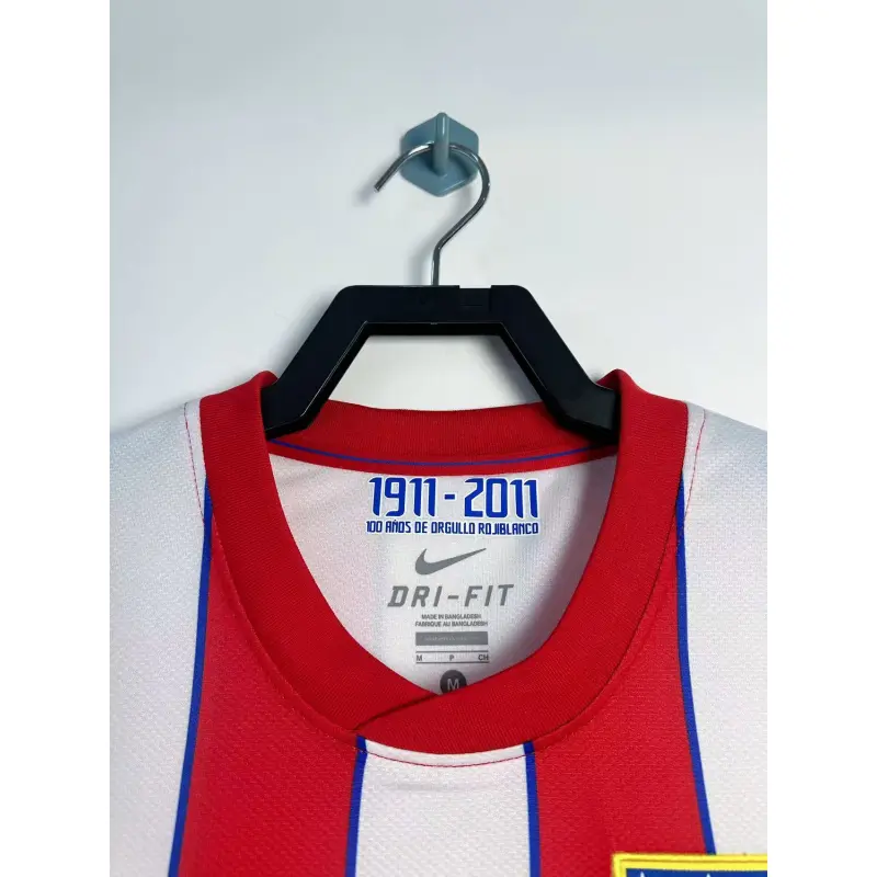 Camiseta Atlético de Madrid 2011/12 Home Retro Rojo/Blanco Edición de La Champions