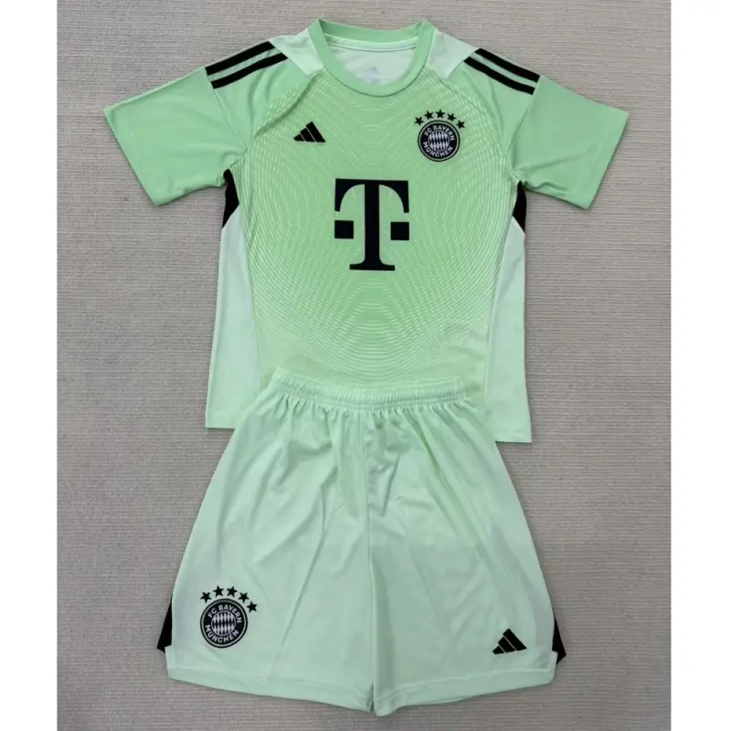 Camiseta de Portero Bayern Múnich 2025/26 Verde Niño Kit