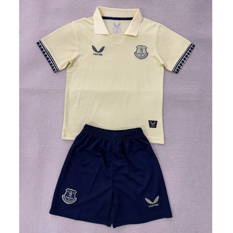 Camiseta Everton FC 2025/2026 Away Beige Niño Kit