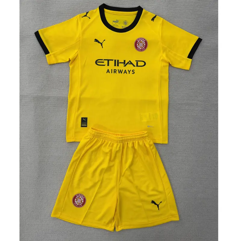Camiseta Girona 2025/2026 Away Amarillo Niño Kit
