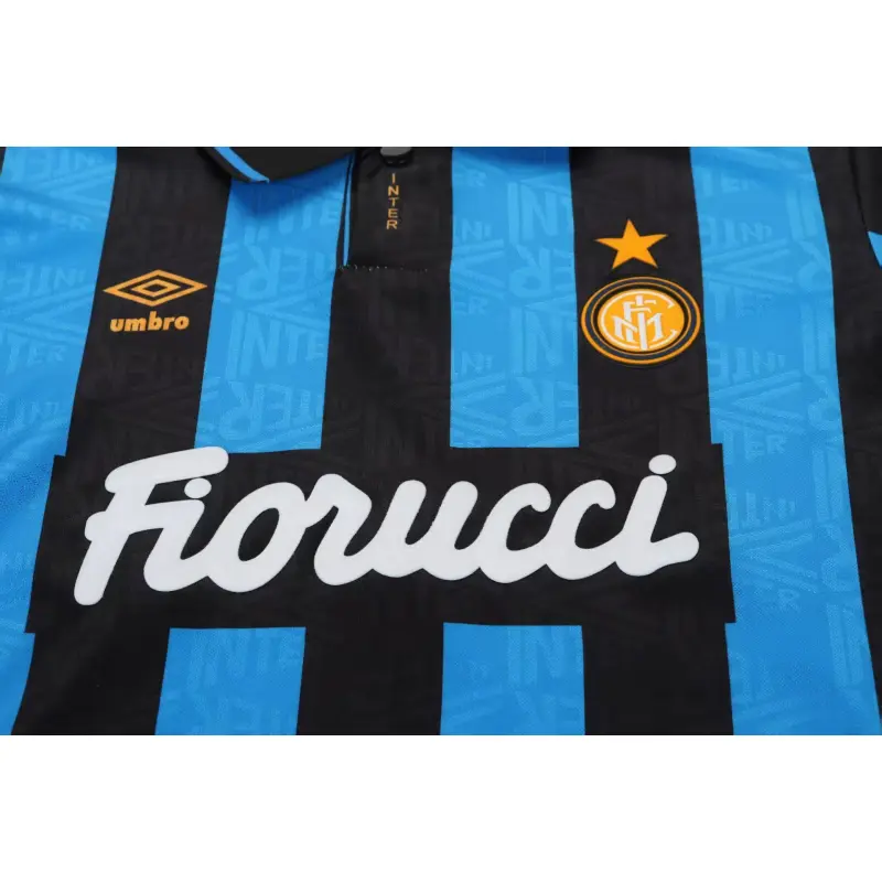 Camiseta Inter de Milan 1992/94 Home Retro Azul/Negro Niño Kit