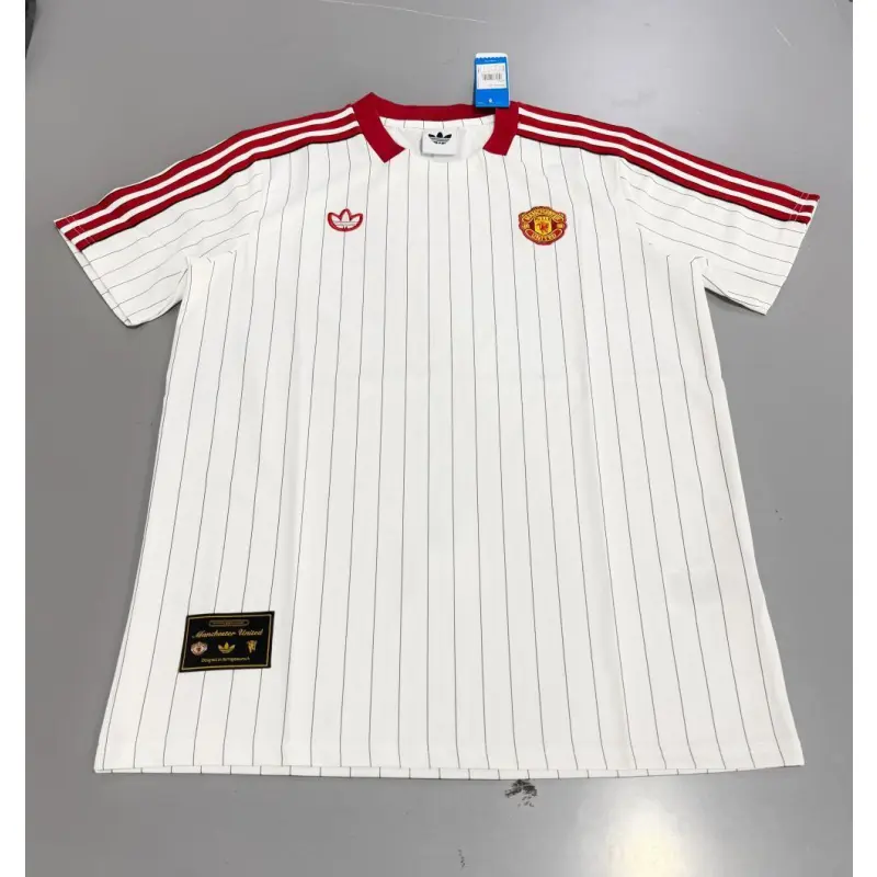 Camiseta Manchester United Terrace Icons Retro 2025/26 Blanco/Rojo