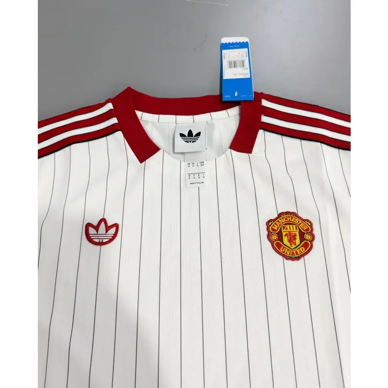 Camiseta Manchester United Terrace Icons Retro 2025/26 Blanco/Rojo