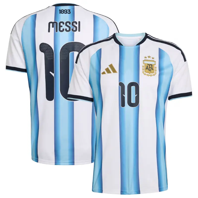 Camiseta Messi 10 Argentina 2026 Home Azul/Blanco