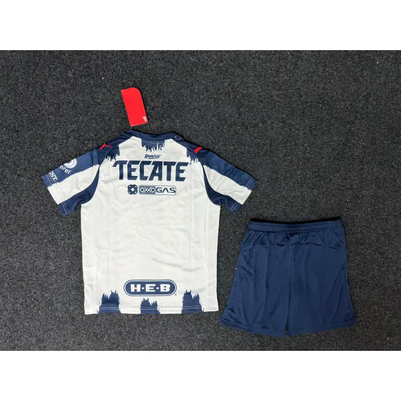 Camiseta Monterrey 2025/2026 Home Blanco/Azul Marino Niño Kit