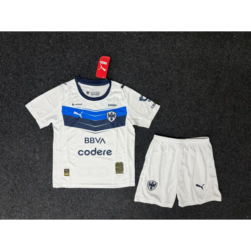 Camiseta Monterrey 2025/2026 Away Blanco Niño Kit