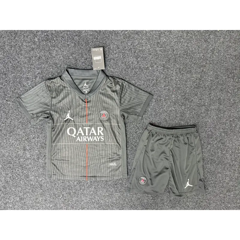 Camiseta PSG 2025/2026 4th Negro Niño Kit