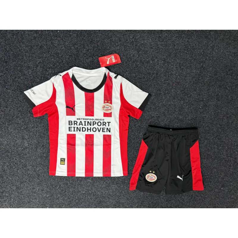 Camiseta PSV Eindhoven 2025/2026 Home Rojo/Blanco Niño Kit
