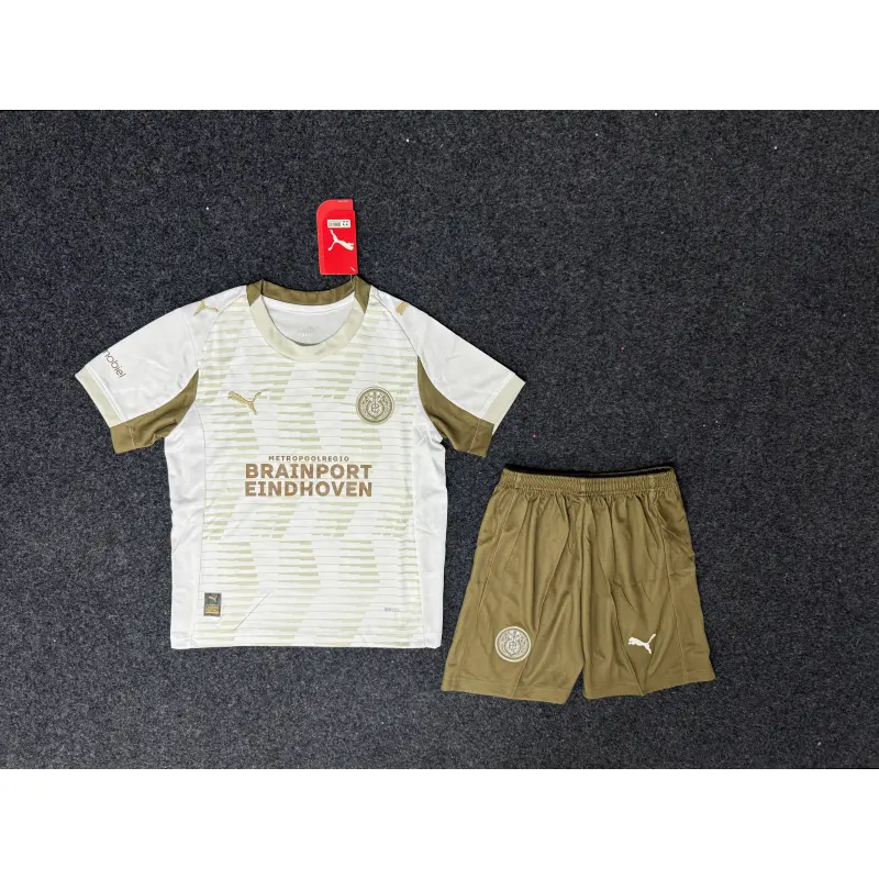 Camiseta PSV Eindhoven 2025/2026 Third Beige Niño Kit