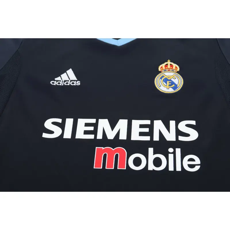 Camiseta Real Madrid 2003/04 Away Retro Negro Niño Kit