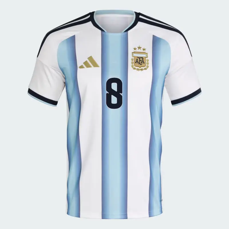 Camiseta E.Fernández 8 Argentina 2026 Home Azul/Blanco