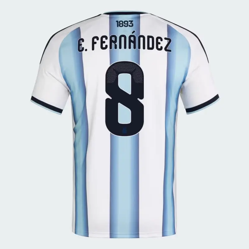 Camiseta E.Fernández 8 Argentina 2026 Home Azul/Blanco