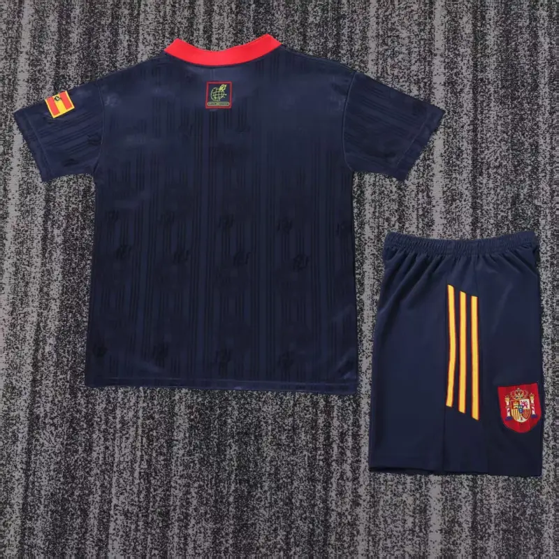 Camiseta España 1996 Away Retro Azul Niño Kit