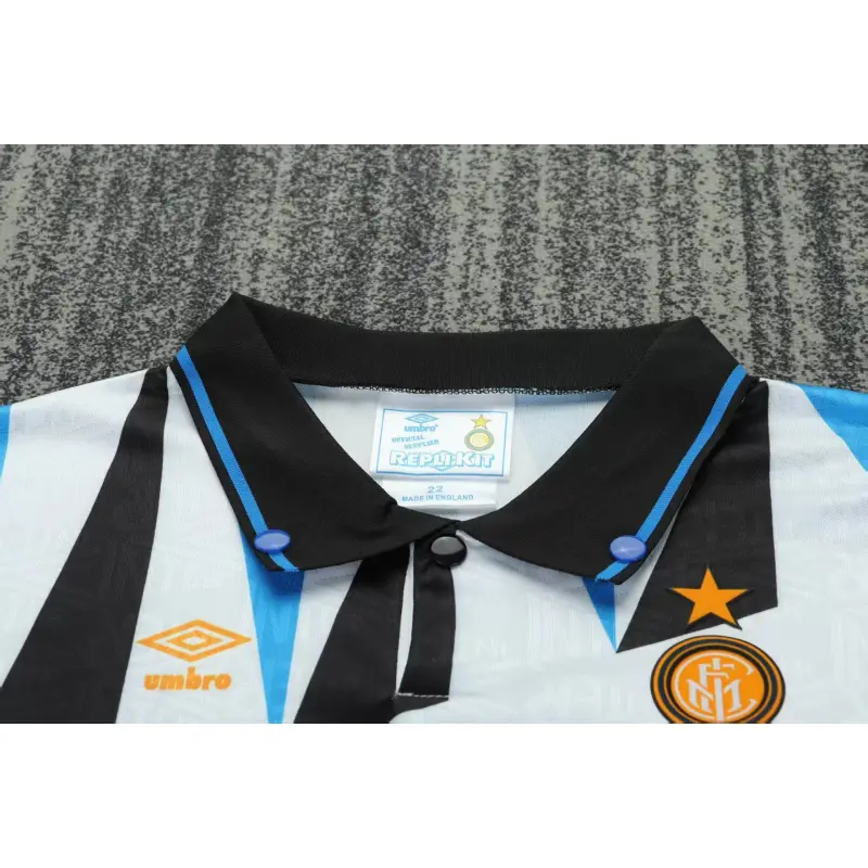Camiseta Inter de Milan 1992/93 Away Retro Blanco Niño Kit