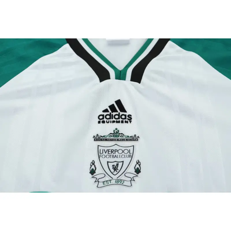 Camiseta Liverpool 1993/95 Away Retro Blanco/Verde Niño Kit