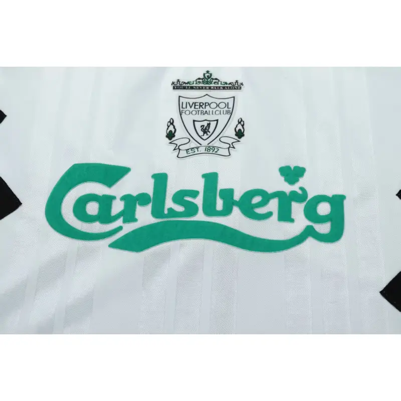 Camiseta Liverpool 1993/95 Away Retro Blanco/Verde Niño Kit