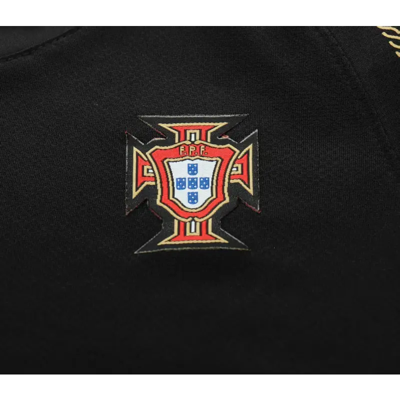 Camiseta Portugal 2006 Away Retro Negro Niño Kit
