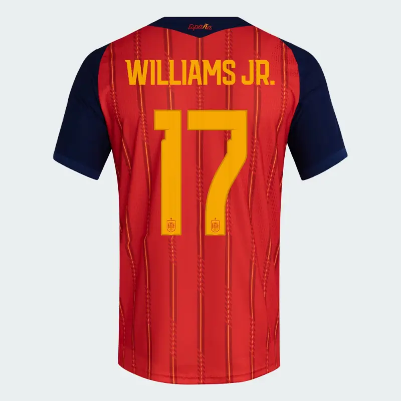 Camiseta Williams.Jr 17 España 2026 Home Rojo/Azul