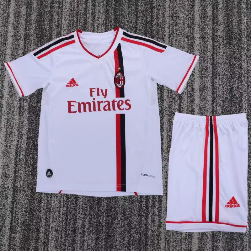 Camiseta AC Milan 2011/12 Away Retro Blanco Niño Kit