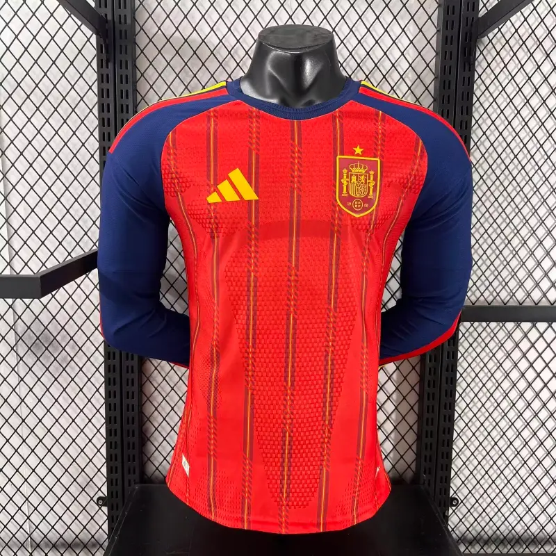 Camiseta España 2026 Home Mundial ML Rojo/Azul (EDICIÓN JUGADOR)