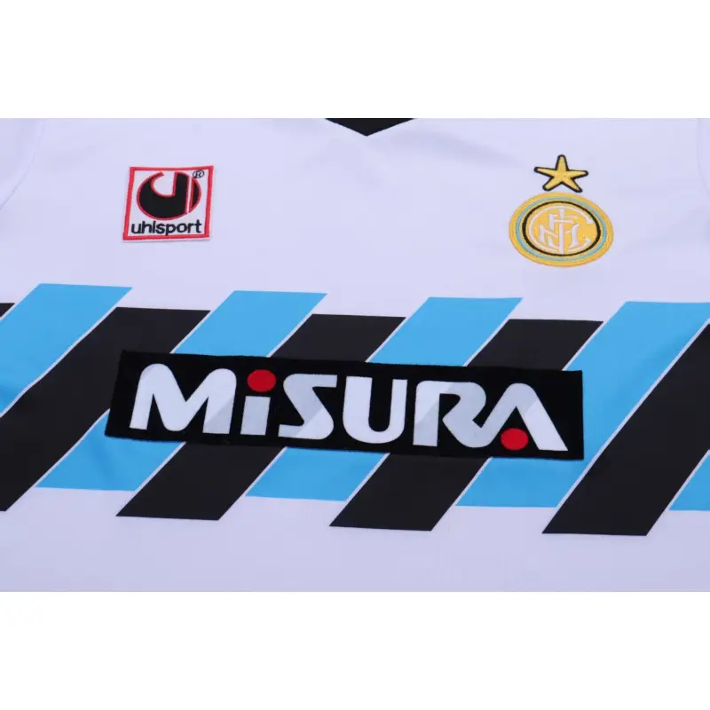 Camiseta Inter de Milan 1990/91 Away Retro Blanco Niño Kit