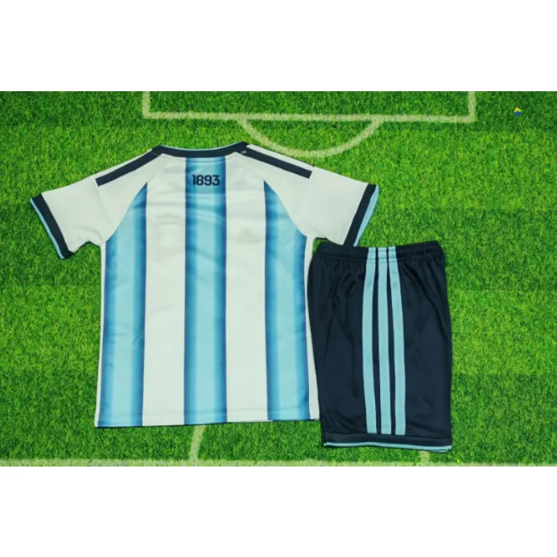 Camiseta Argentina 2026 Home Azul/Blanco Niño Kit con FIFA2022
