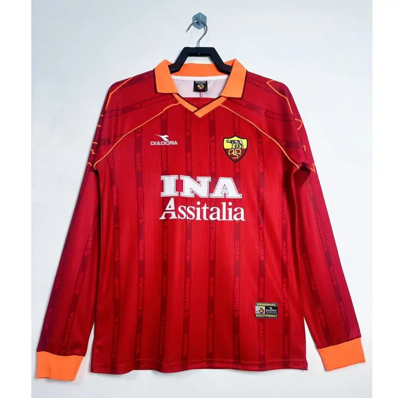 Camiseta AS Roma 1999/00 Home Retro ML Rojo