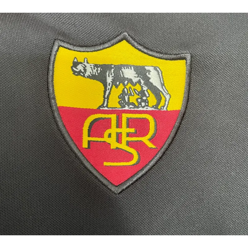 Camiseta AS Roma 1998/99 Third Retro ML Negro/Naranja/Gris