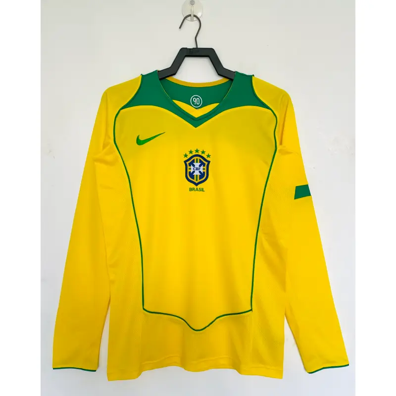 Camiseta Brasil 2004 Home Retro ML Amarillo