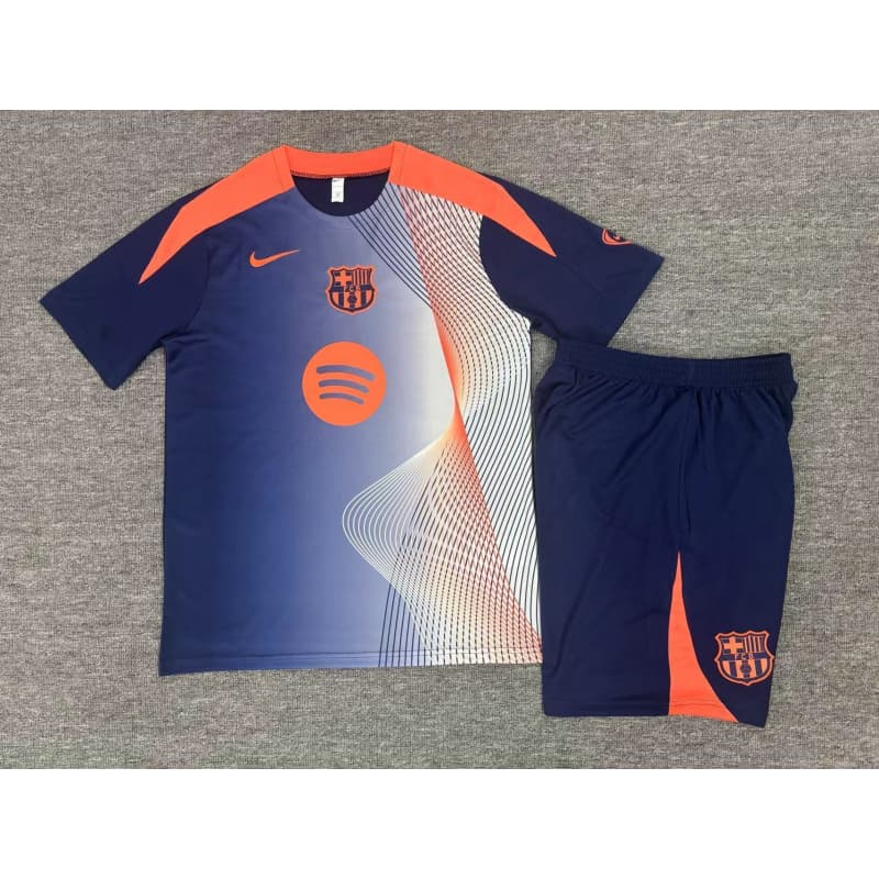 Camiseta de Entrenamiento Barcelona 2025/2026 Niño Kit Azul/Naranja