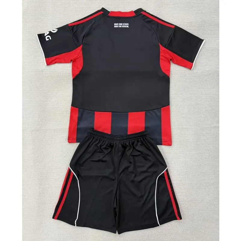 Camiseta Eintracht Fráncfort 2025/2026 Home Rojo/Negro Niño Kit
