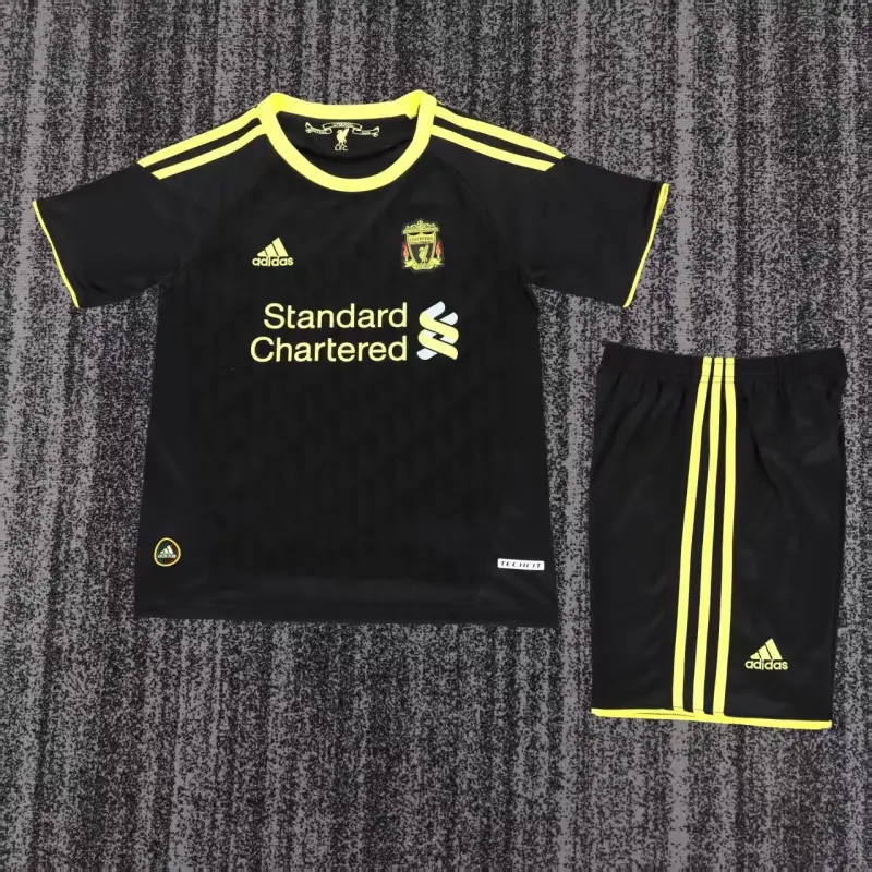 Camiseta Liverpool 2010/11 Third Retro Negro Niño Kit