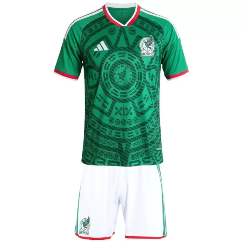 Camiseta México 2026 Home Mundial Verde Niño Kit