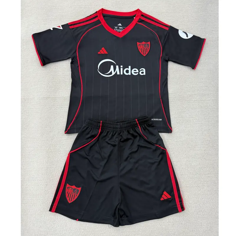 Camiseta Sevilla FC 2025/2026 Third Negro con Parche La Liga