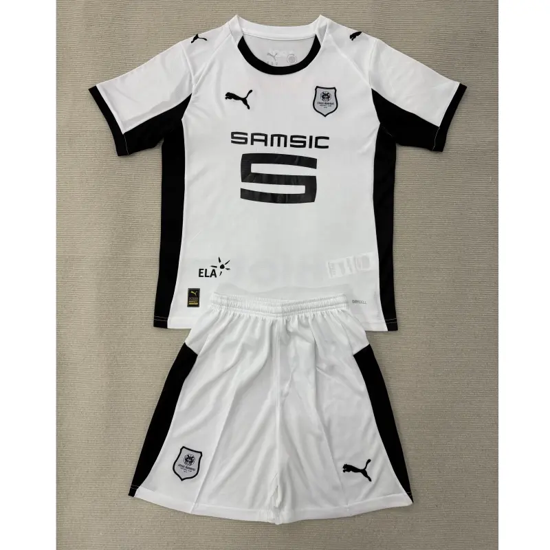 Camiseta Stade Rennais 2025/2026 Away Blanco Niño Kit