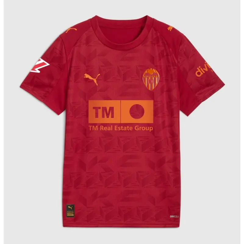 Camiseta Valencia 2025/2026 Away Rojo con Parche La Liga