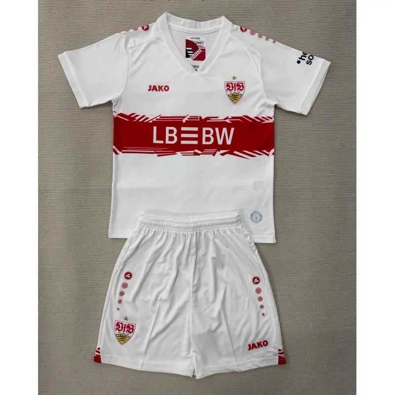 Camiseta VfB Stuttgart 2025/2026 Home Blanco Niño Kit