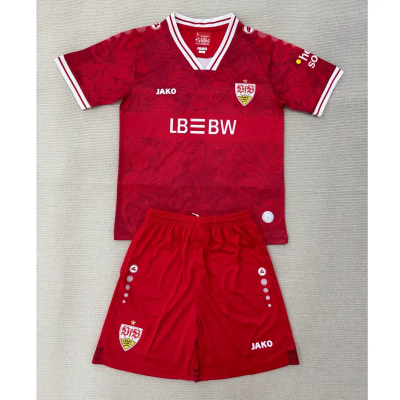Camiseta VfB Stuttgart 2025/2026 Away Rojo Niño Kit