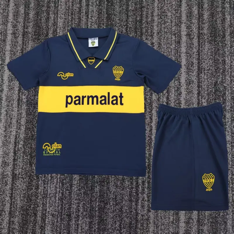 Camiseta Boca Juniors 1993/95 Home Retro Azul/Amarillo Niño Kit