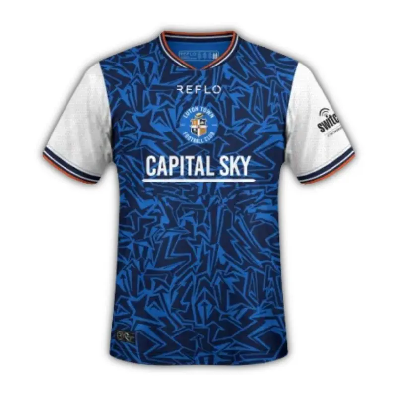 Camiseta Luton Town 2025/2026 Away Azul/Blanco