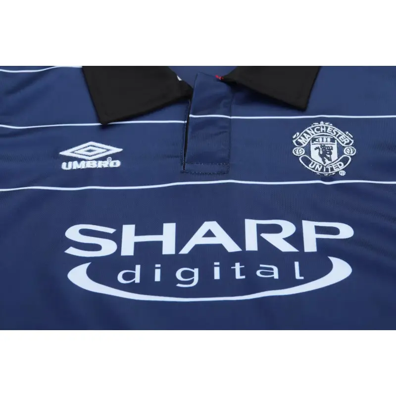 Camiseta Manchester United 1999/00 Away Retro Azul Oscuro Niño Kit
