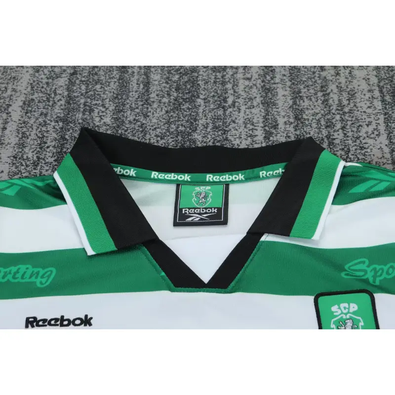 Camiseta Sporting Lisboa 1999/00 Home Retro Verde/Blanco Niño Kit