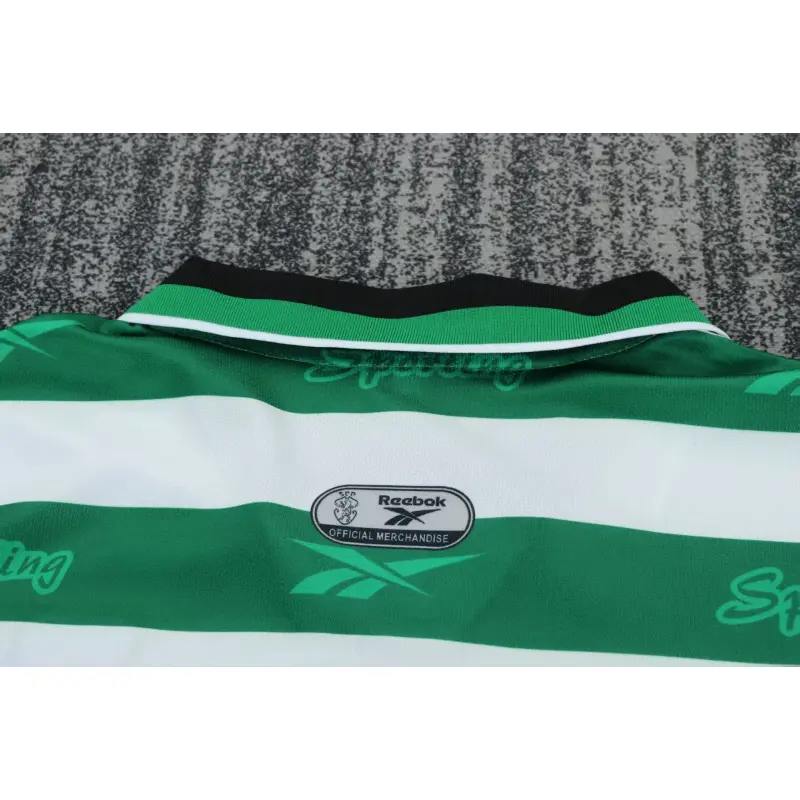 Camiseta Sporting Lisboa 1999/00 Home Retro Verde/Blanco Niño Kit