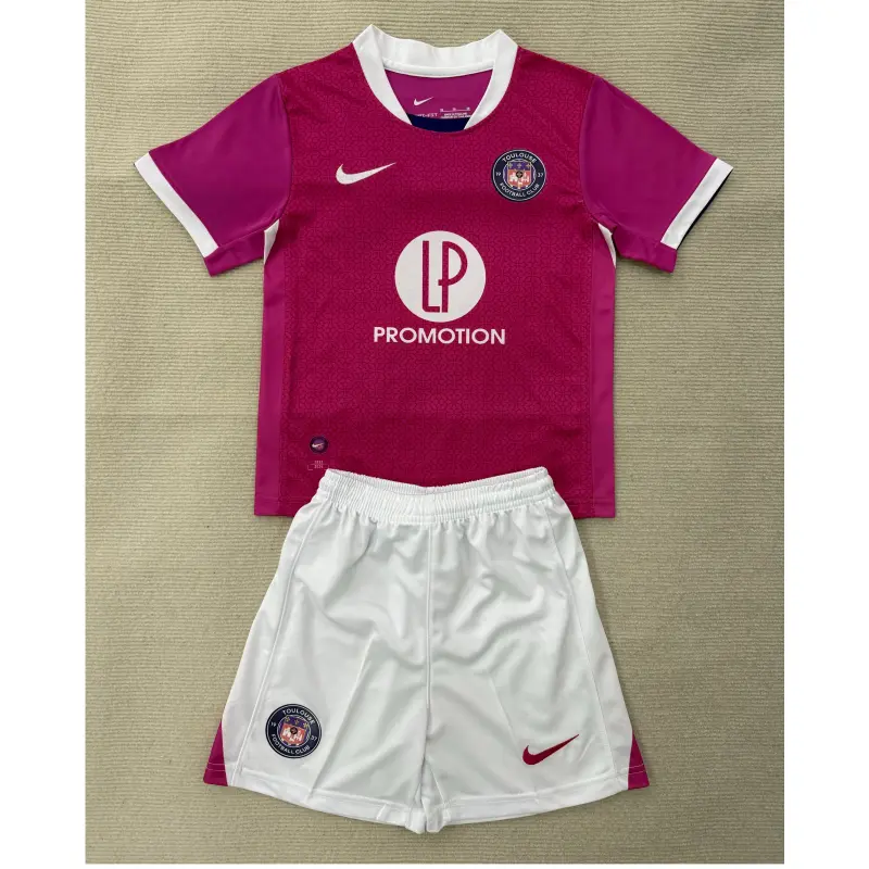 Camiseta Toulouse FC 2025/2026 Away Rosa Niño Kit