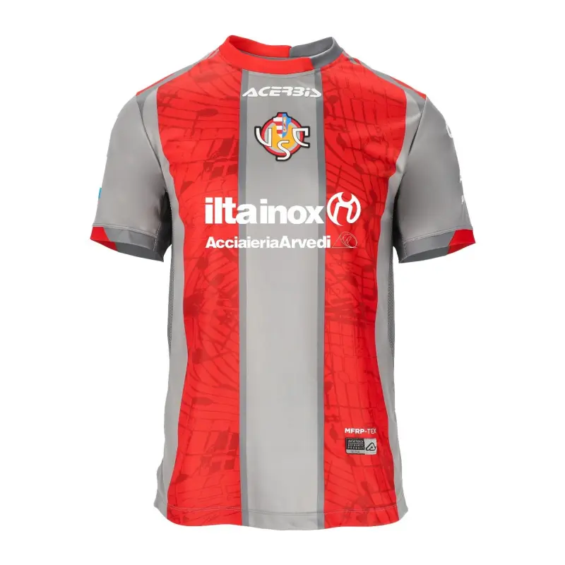 Camiseta US Cremonese 2025/2026 Home Rojo/Gris