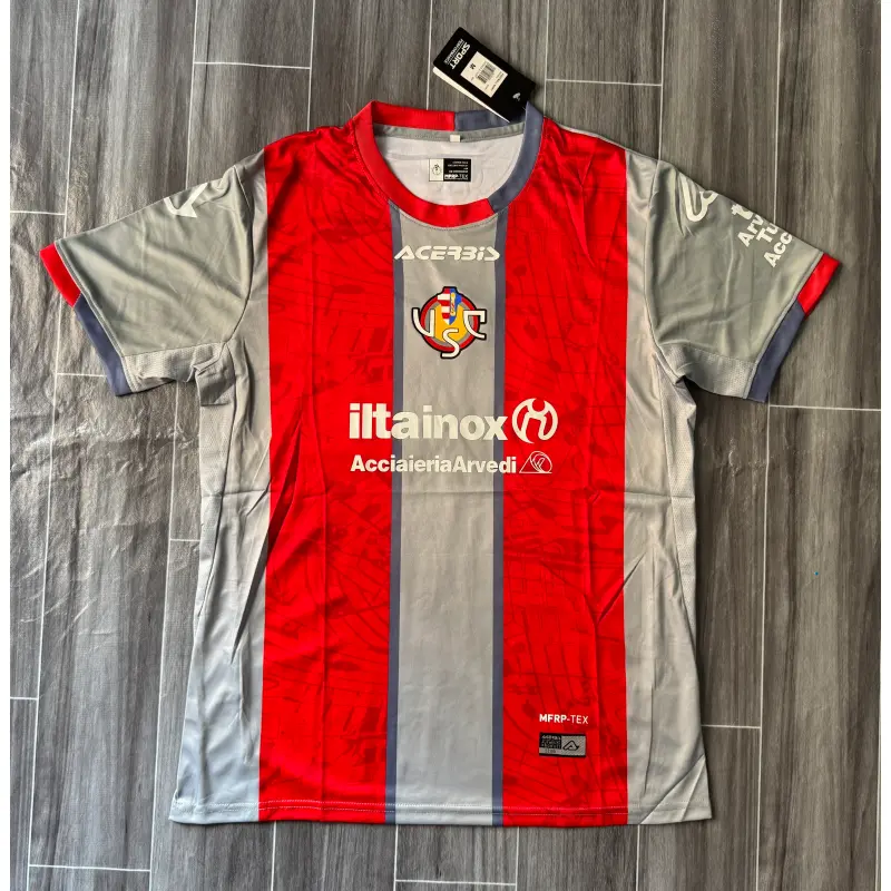 Camiseta US Cremonese 2025/2026 Home Rojo/Gris