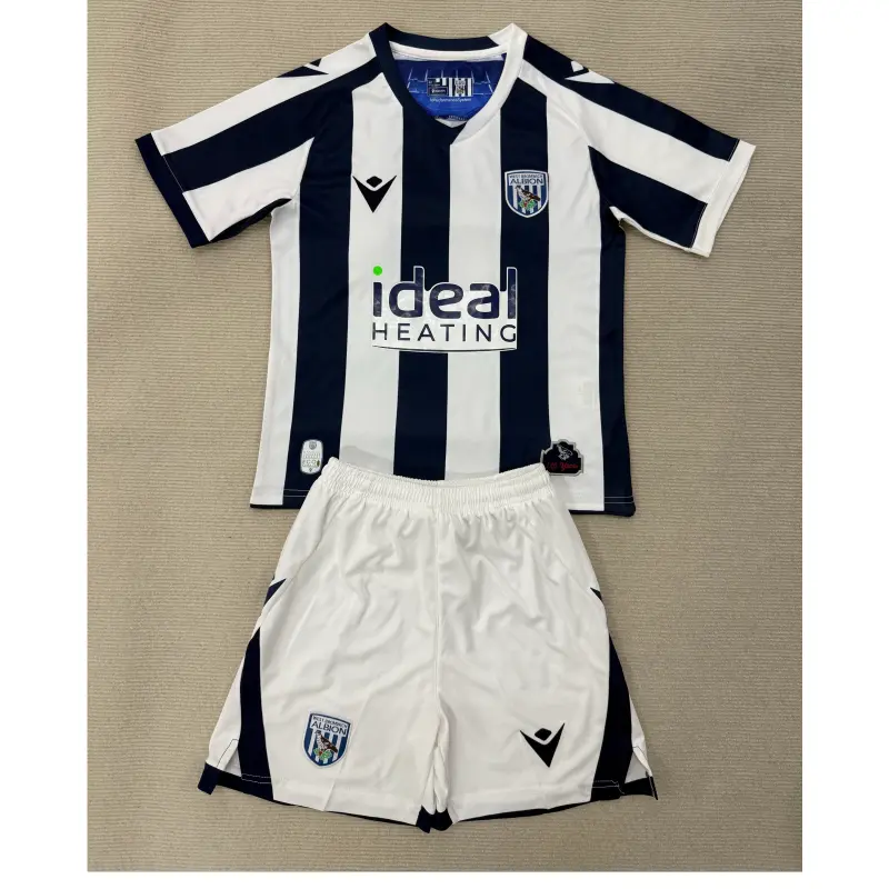 Camiseta West Bromwich Albion 2025/2026 Home Azul/Blanco Niño Kit